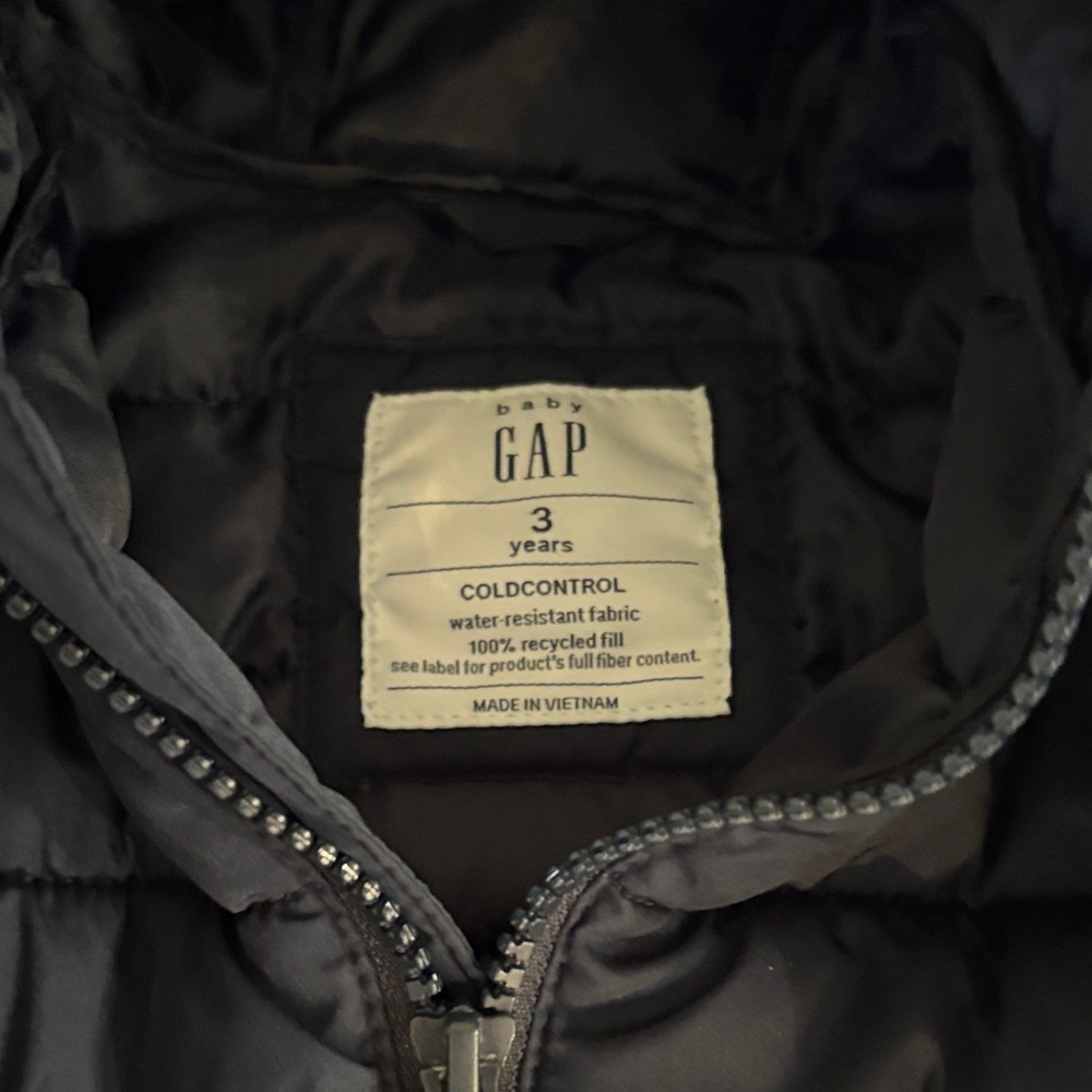 GAP Navy Kids Puffer Coat - Picture 2 of 5